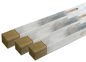 METSERPROFIEL 350 CM MET HOUT - ALU PRO WOOD