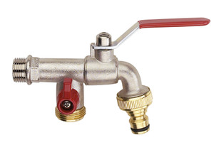 KRAAN MET EXTRA UITGANG - 1/2" - 3/4" KRAAN MET EXTRA UITGANG - 1/2" - 3/4"