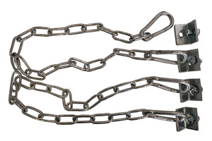 KETTING VOOR STORTKOKERS (PER PAAR) + 4 MUSKETONHAKEN + 2 BEVESTIGINGEN IN SET KETTING VOOR STORTKOKERS (PER PAAR) + 4 MUSKETONHAKEN + 2 BEVESTIGINGEN IN SET