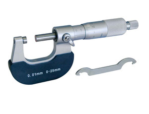 MICROMETER IN STAAL 0-25MM DIN 863 , 0,01 MM (EX PM 109910)