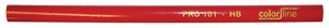 CRAYON DE MENUISIER "PRO 101", FORME OVALE, LAQUÉ ROUGE - 24 CM - PAR PC