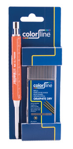 GRAPHITE PRO 1 X DIEPTEMARKER + 10 VERVANGSTIFTEN GRAFIET OP KAART