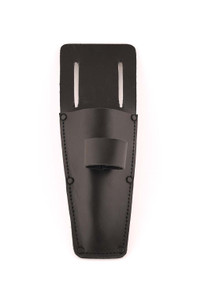 SCHAAR & DRUKROLHOUDER IN ZWART LEER