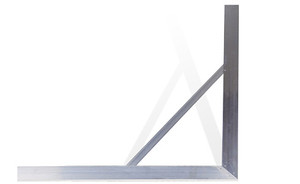 STUKADOORWINKELHAAK ALU PROFIEL MET TUSSENSTEUN - 1550 X 1000 MM