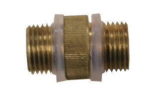 NIPPEL DUBBEL UITWENDIG 2XM11X1 - MESSING