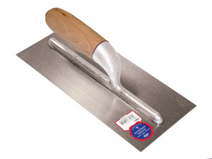 PLAKSPAAN 265 X 115 X 0,7 MM MET HOUTEN HANDGREEP - STAAL