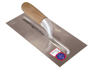 PLAKSPAAN 280 X 130 X 0,7 MM MET HOUTEN HANDGREEP - INOX