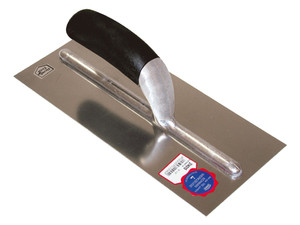 PLAKSPAAN 320 X 110 X 0,7 MM MET KUNSTOF HANDGREEP ZWART - INOX