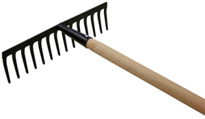 RÂTEAU DENTS COURBÉES - AVEC MANCHE BOIS