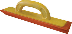 SCHUURSPONS 350 X 70 X 35 MM MET ORANJE SPONSRUBBER IN V-VORM