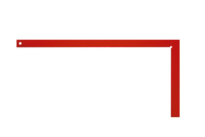 METSERWINKELHAAK, GELAKT - 1000 X 500 MM