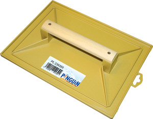 SCHUURBORD ABS GEEL 270 X 180 MM, HOUTEN HANDGREEP SCHUURBORD ABS GEEL 270 X 180 MM, HOUTEN HANDGREEP