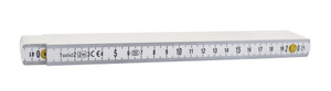 PLOOIMETER UIT KUNSTSTOF 2 M X 16 MM - WIT - FIBER