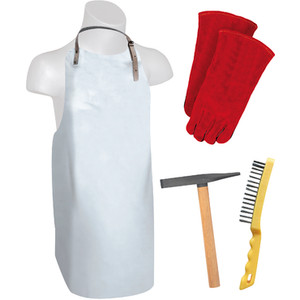 LASUITRUSTINGSKIT: APRON. GLOVES. HAMMER . BRUSH - 070561
