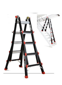 PROFESSIONELE TELESCOPISCHE MULTIFONCTIONELE LADDER 5 TREDEN