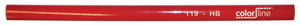 CRAYON DE MENUISIER "TYPE 119", FORME OVALE, LAQUÉ ROUGE - 24 CM - PAR PC