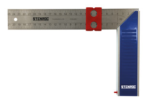 SCHRIJNWERKERSWINKELHAAK  INOX BLAD 300 MM