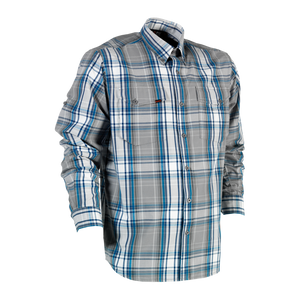 HADES HEMD LANGE MOUWEN GRIJS/BLAUW GERUIT XXXL