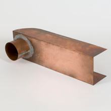 KOPER GOOTBAK  80MM LANG ROND 50CM