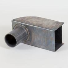 LOOD GOOTBAK  80MM KORT VIERKANT 30CM