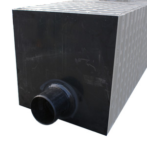 HDPE AANSLUITPLAAT 600X600 Ø315MM EXCENTRISCH