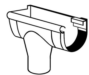 GOOT S-165 EINDSPRUITSTUK LICHTGRIJS LINKS