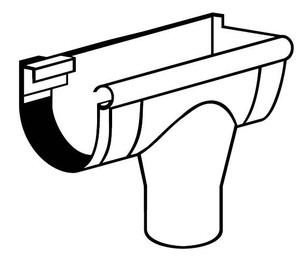 GOOT S-80  EINDSPRUITSTUK LICHTGRIJS RECHTS