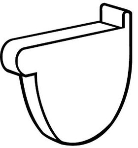 GOOT S-165 EINDSTUK LICHTGRIJS RECHTS