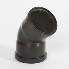 PP SANITAIR ZW BOCHT  75MM 45° MOF/MOF  RINGMOF