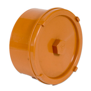 PVC RIOOL SCHROEFDEKSEL 110MM RDBR (IN DE MOF)