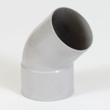 PVC REGENWATER BOCHT PARELGRIJS 100MM 45° MOF/SPIE