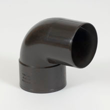 PVC REGENWATER BOCHT BRUIN  50MM 87° MOF/SPIE