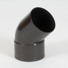 PVC REGENWATER BOCHT BRUIN  80MM 45° MOF/SPIE