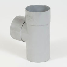 PVC REGENWATER T PARELGRIJS 100MM 87° 2XMOF/SPIE