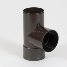 PVC REGENWATER T BRUIN  50MM 87° 2XMOF/SPIE