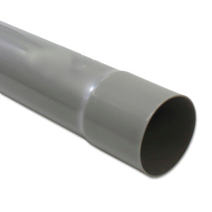 PVC REGENWATERBUIS GRIJS  60MM ROND 4M