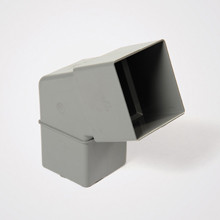 PVC REGENWATER BOCHT GRIJS   80X80MM 67° M/S VIERK