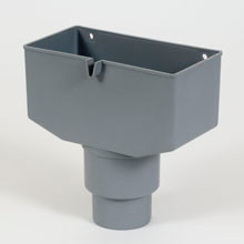 PVC REGENWATER VERGAARBAK GRIJS KLEIN Ø80/100MM