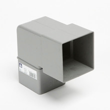 PVC REGENWATER BOCHT GRIJS 100X100MM 87° M/S VIERK