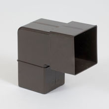 PVC REGENWATER BOCHT BRUIN   80X80MM 87° M/S VIERK