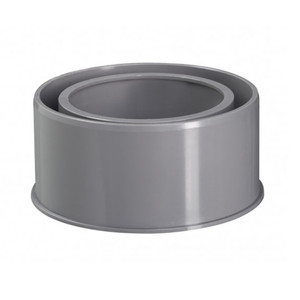 PVC REGENWATER VERLOOP GRIJS  100/80MM KORT