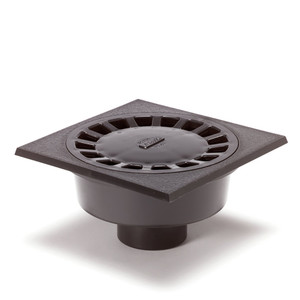 PVC KLOKSIFON 20X20 CM DONKERGRIJS  Ø75MM