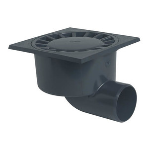 PVC KLOKSIFON ZIJ-UITGANG 300X300MM Ø100MM