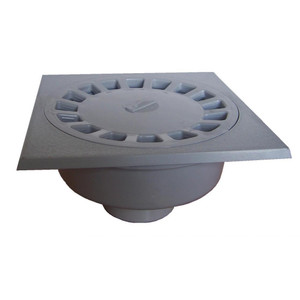 PVC KLOKSIFON 10X10 CM LICHTGRIJS   Ø40MM