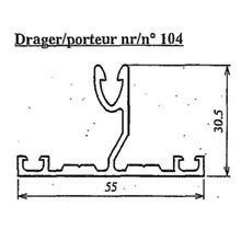 VERANDA ALU T-DRAGER 2.50M 16MM PERGOLA