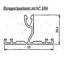 VERANDA ALU T-DRAGER BRUIN 3.04M 16MM PERGOLA