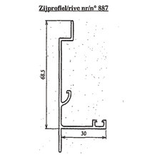 VERANDA ALU ZIJPROFIEL 3.04M 16MM PERGOLA