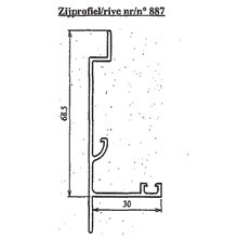 VERANDA ALU ZIJPROFIEL BRUIN 2.50M 16MM PERGOLA
