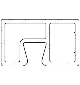 P220 VLIEGRAAM ALU.PROFIEL BRUIN (008)