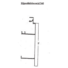 VERANDA ALU ZIJPROFIEL  8 CM 6.04M